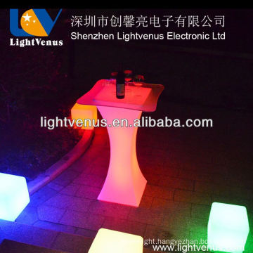 16 colors change plastic illuminated furniture
